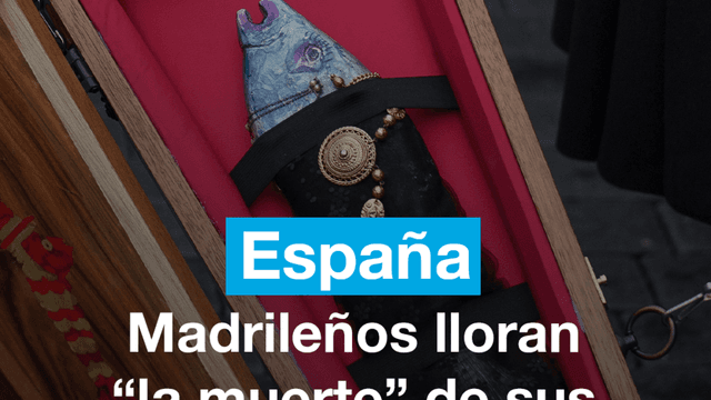 España: madrileños lloran "la muerte" de sus barrios en el entierro de la sardina