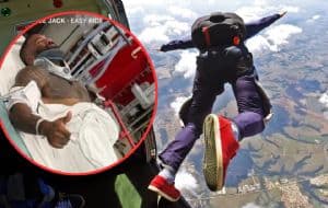 Famoso influencer sufre un grave accidente de paracaidismo y termina en el hospital | FOTOS