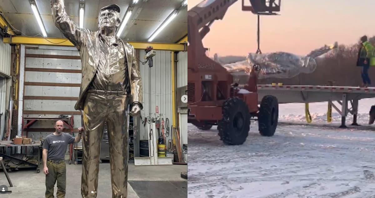 FOTOS ¬ Así es "Don Colossus", estatua gigante de Trump pagada por inversores criptos