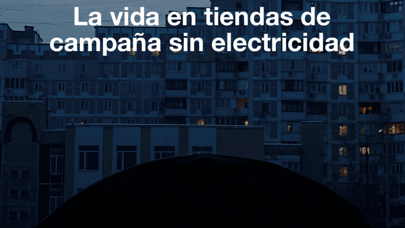 Guerra en Ucrania: la vida en las tiendas de campaña sin electricidad