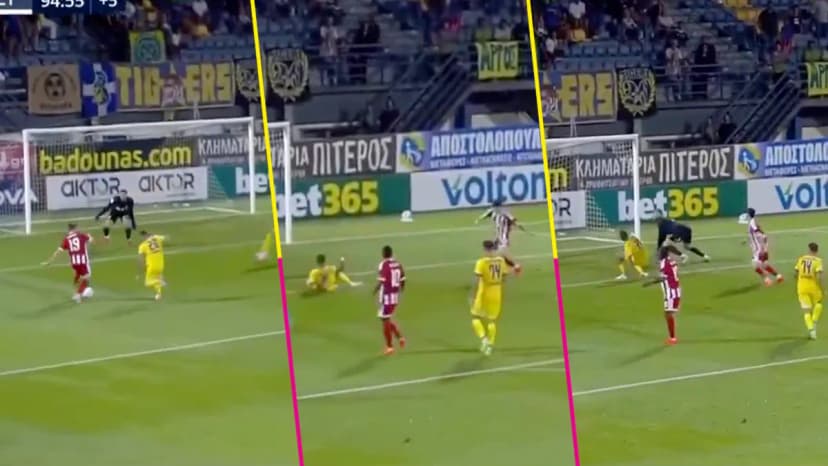 ‘Hormiga’ González debuta con un oso en el Olympiacos y se pierde su primer gol en Europa