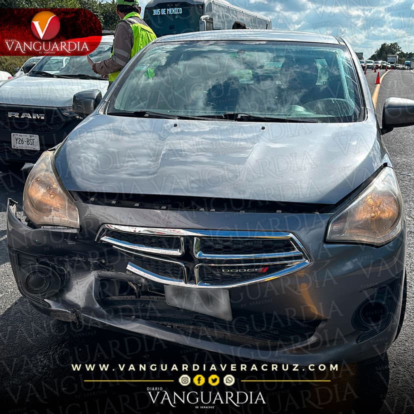 Imprudente vuelta en “U” provoca fuerte accidente en la México–Tuxpan; hay dos lesionados