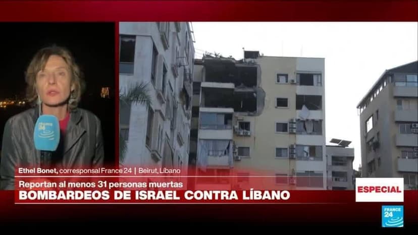 Informe desde Beirut: más de 30 muertos tras bombardeos de Israel contra Líbano