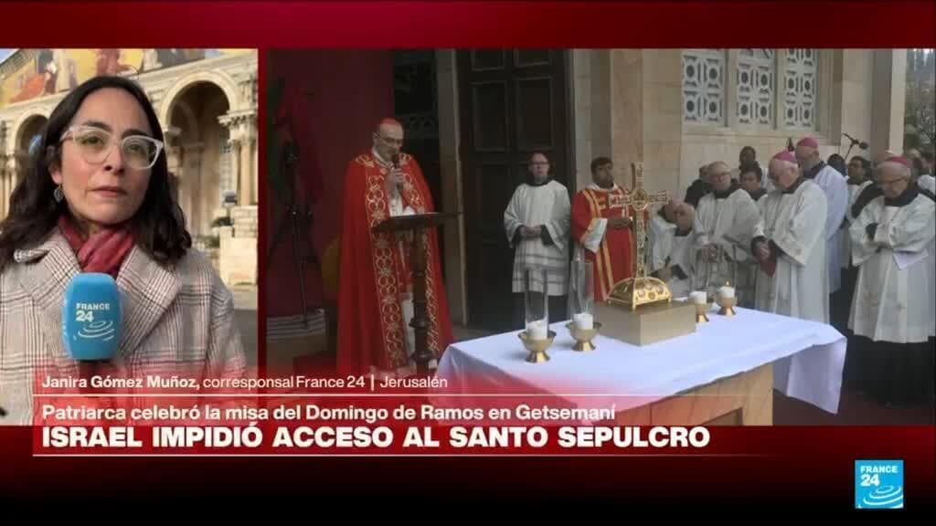 La Policía israelí impide al Patriarca Latino de Jerusalén dar la misa de Ramos en el Santo Sepulcro