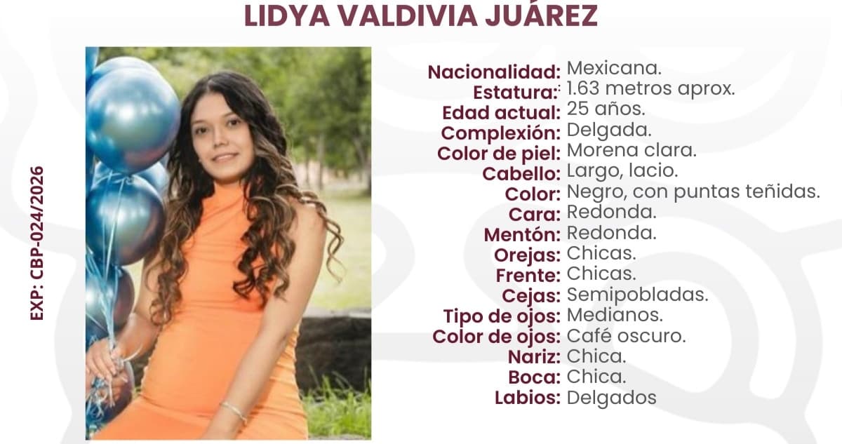 Lidya Valdivia, embarazada y desaparecida en Puebla, es buscada también en el Edomex