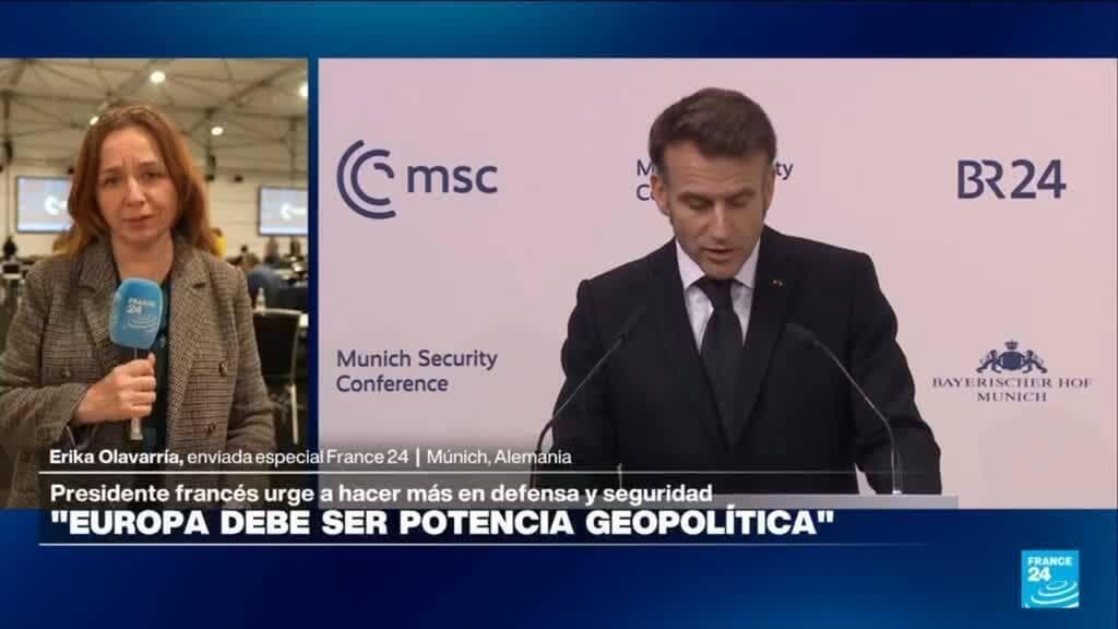 Macron insta a reforzar defensa y anuncia diálogo con Rusia en Múnich 2026