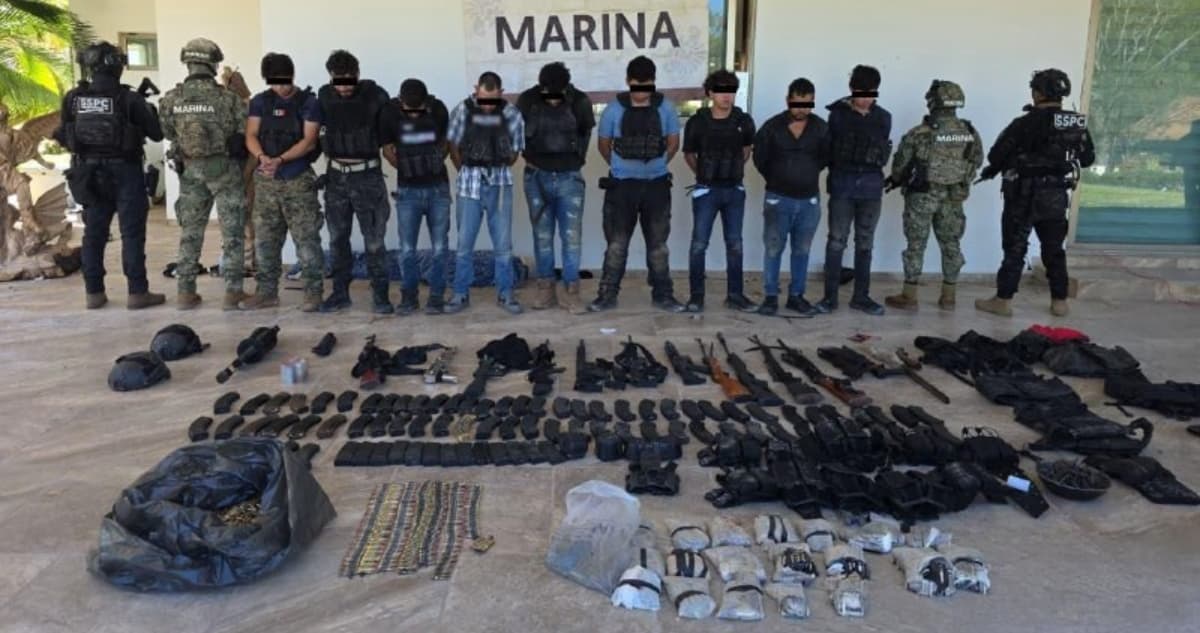 Marina detiene a 9 presuntos criminales y abate a otro tras repeler ataque en Sinaloa