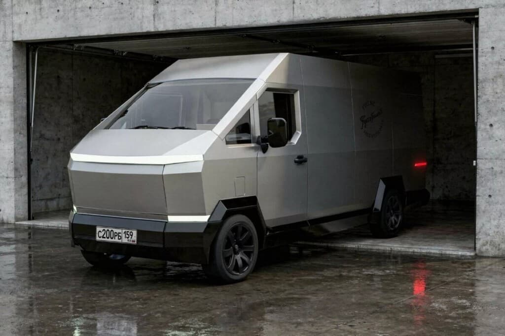 Mientras Tesla sigue sin vender la Cybertruck, en Rusia se atrevieron a copiarla en versión van eléctrica. Y promete hasta 100 años de garantía