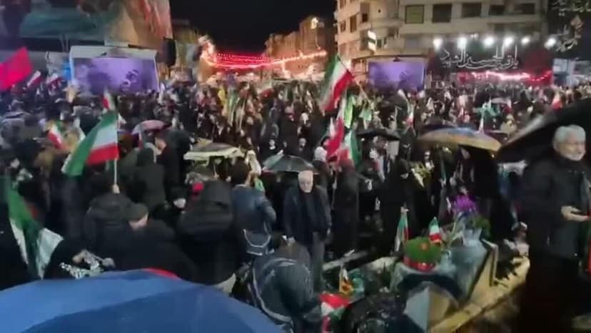 Protestas en Irán contra la guerra, las únicas permitidas por el Gobierno