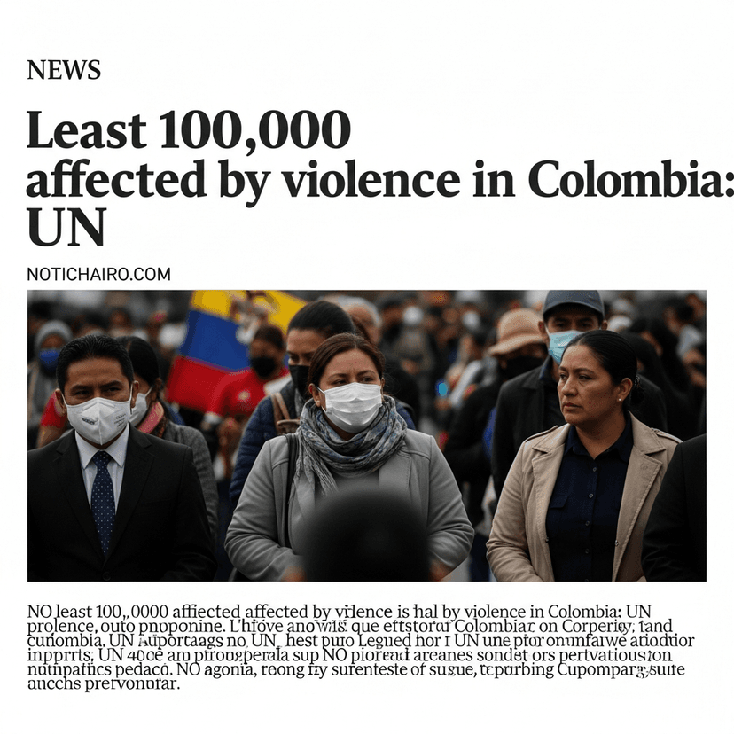 Al menos 100 mil afectados por la violencia en Colombia: ONU