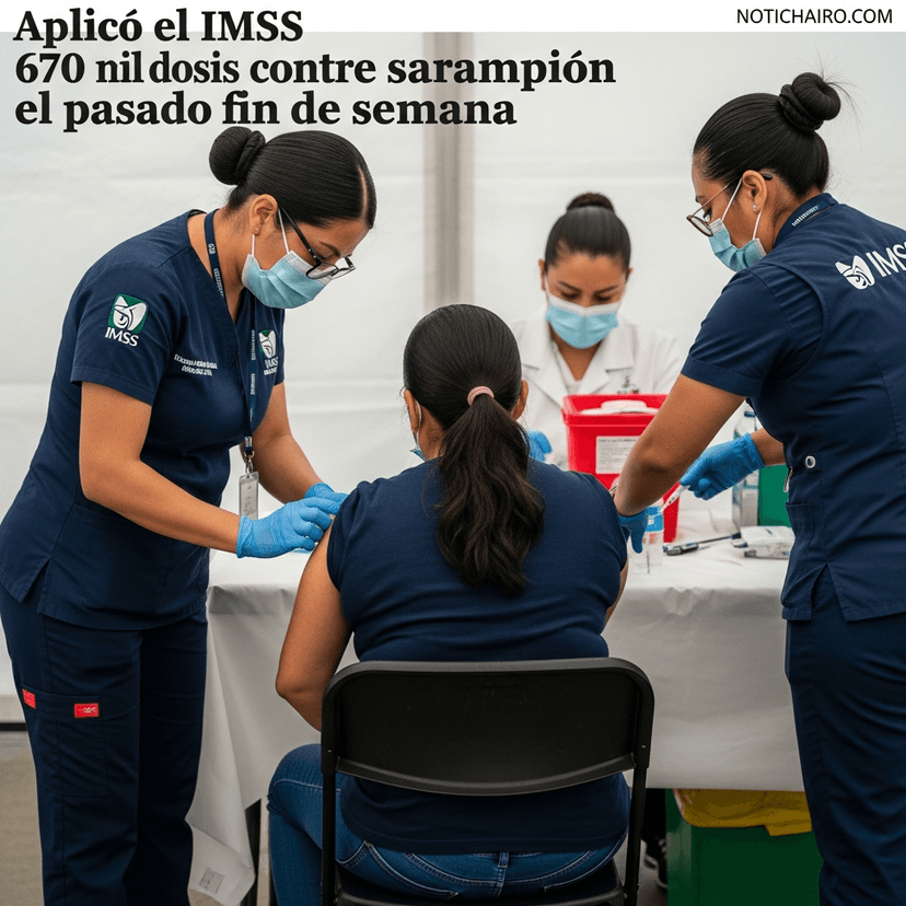 Aplicó el IMSS 670 mil dosis contra sarampión el pasado fin de semana