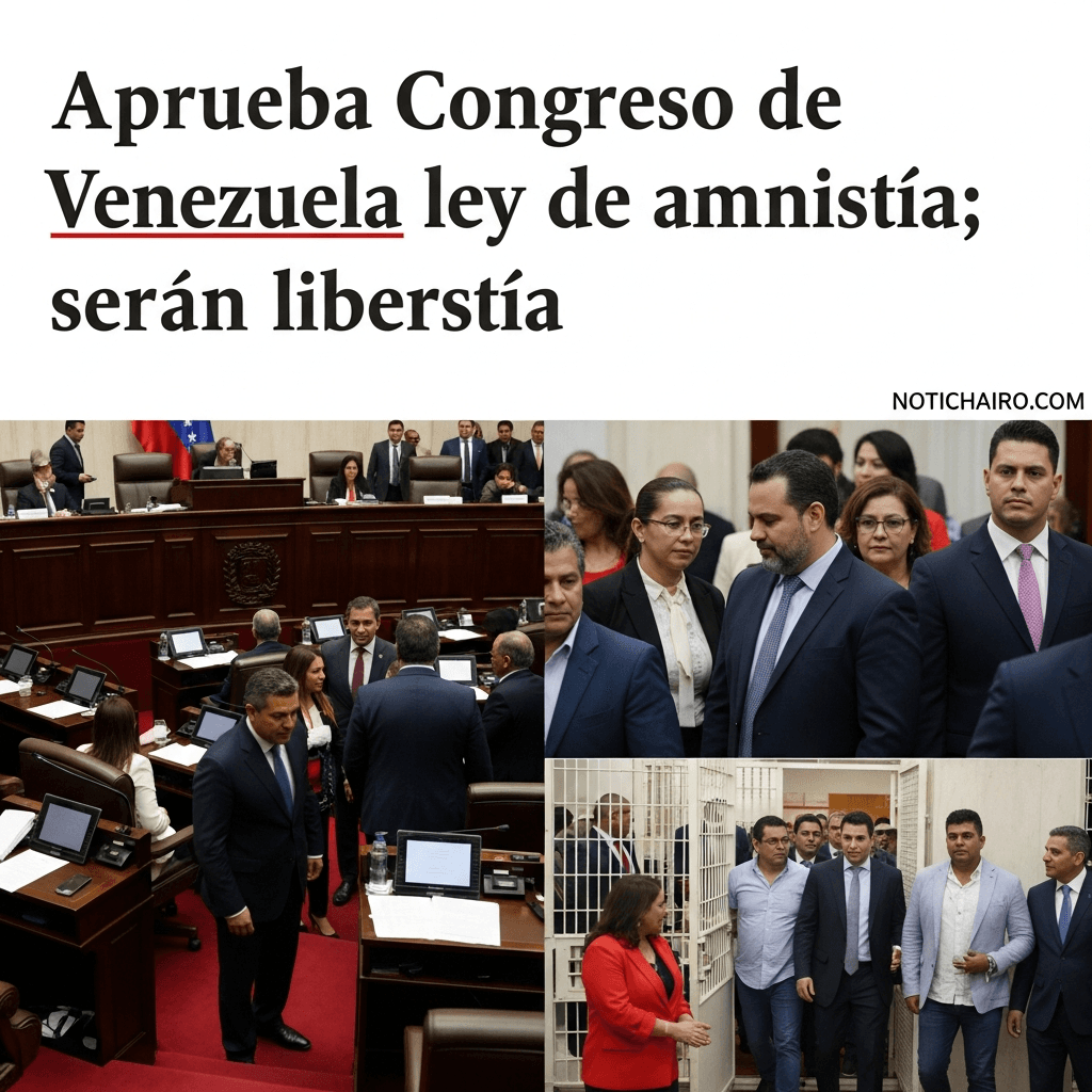 Aprueba Congreso de Venezuela ley de amnistía; cientos serán liberados