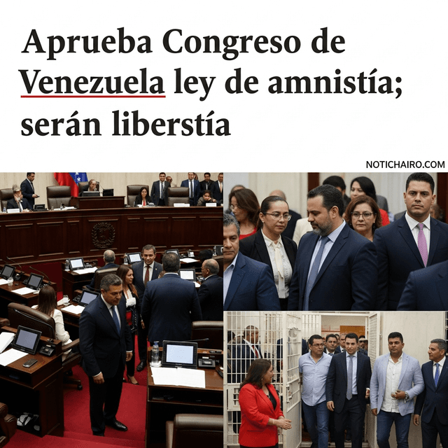 Aprueba Congreso de Venezuela ley de amnistía; cientos serán liberados