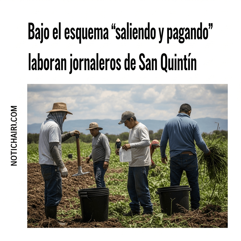 Bajo el esquema “saliendo y pagando” laboran jornaleros de San Quintín
