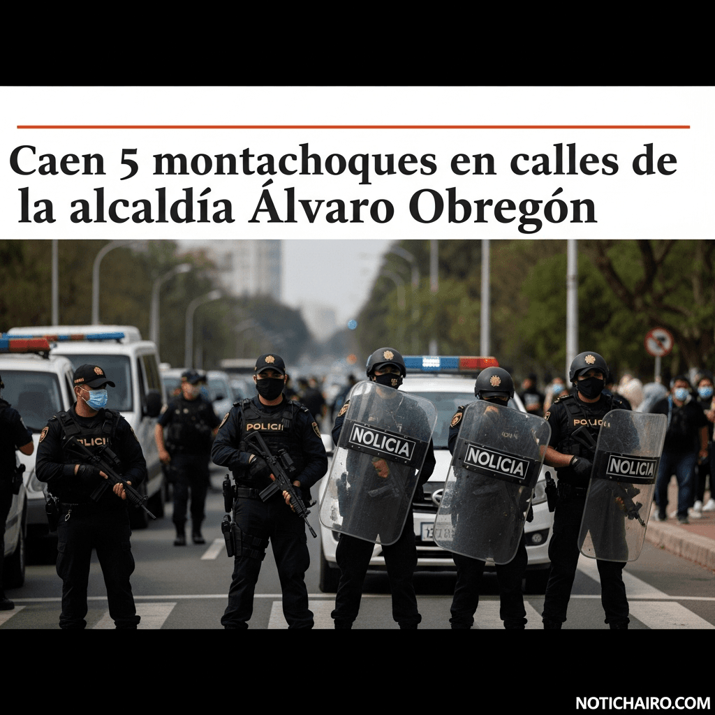 Caen 5 montachoques en calles de la alcaldía Álvaro Obregón