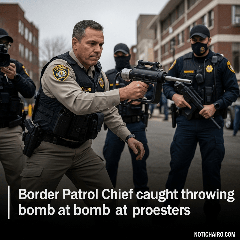 Captan al jefe de la Patrulla Fronteriza al arrojar bomba de gas a manifestantes
