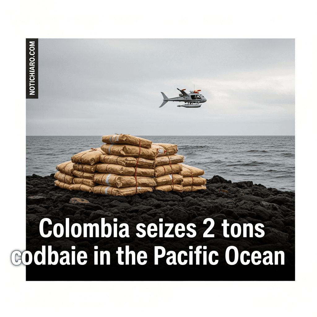 Colombia decomisa 2 toneladas de cocaína en el océano Pacífico