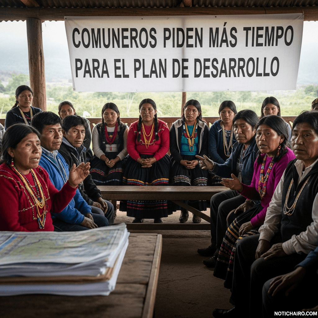 Comuneros piden más tiempo para el plan de desarrollo