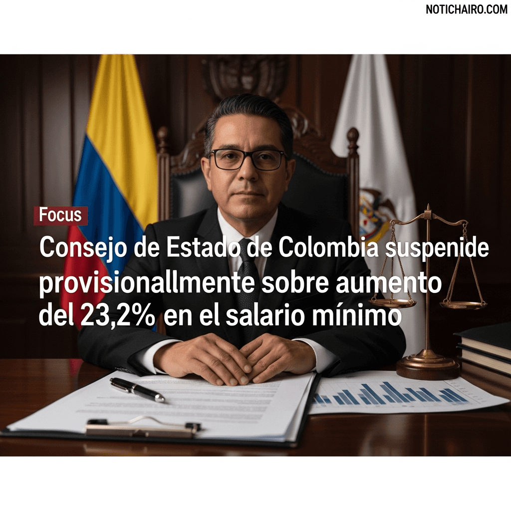 Consejo de Estado de Colombia suspende provisionalmente decreto sobre aumento del 23,2% en el salario mínimo
