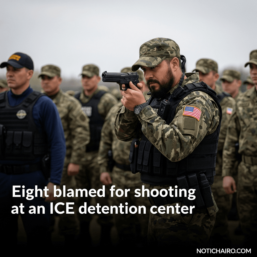 Culpan a ocho por tiroteo en un centro de detención del ICE