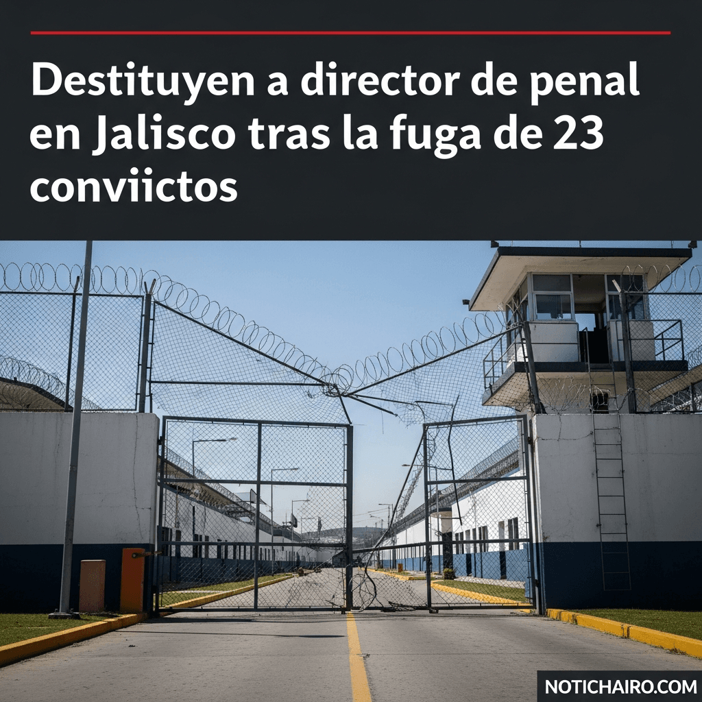 Destituyen a director de penal en Jalisco tras la fuga de 23 convictos