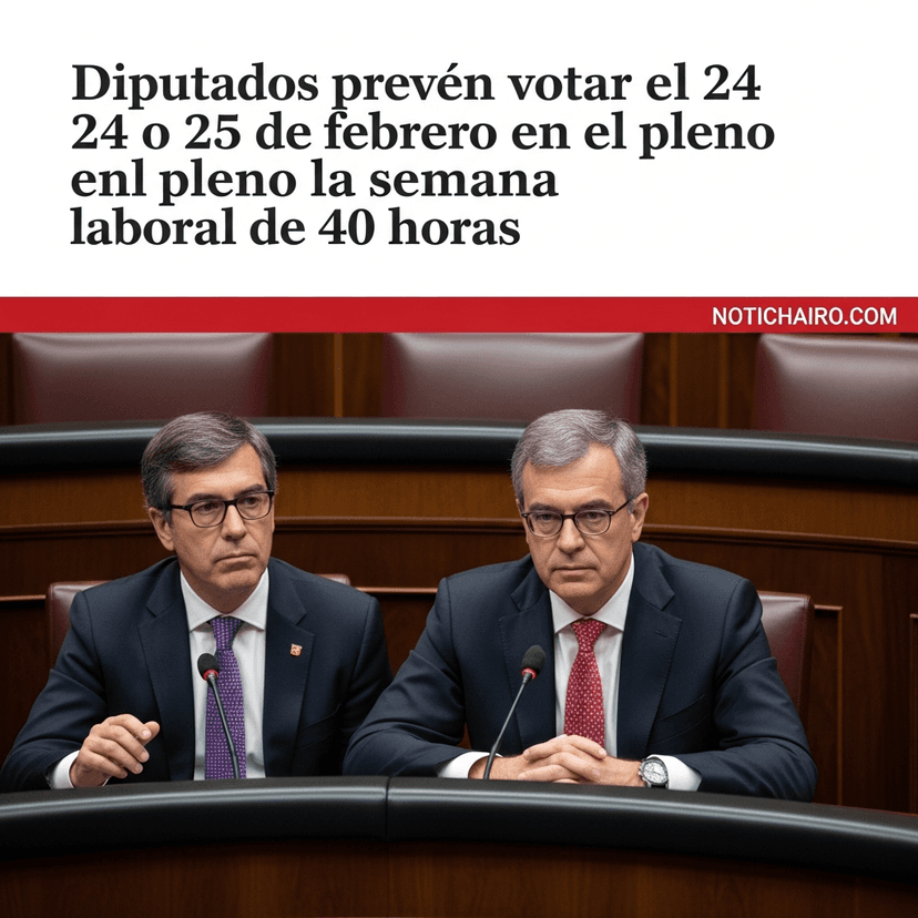 Diputados prevén votar el 24 o 25 de febrero en el pleno la semana laboral de 40 horas