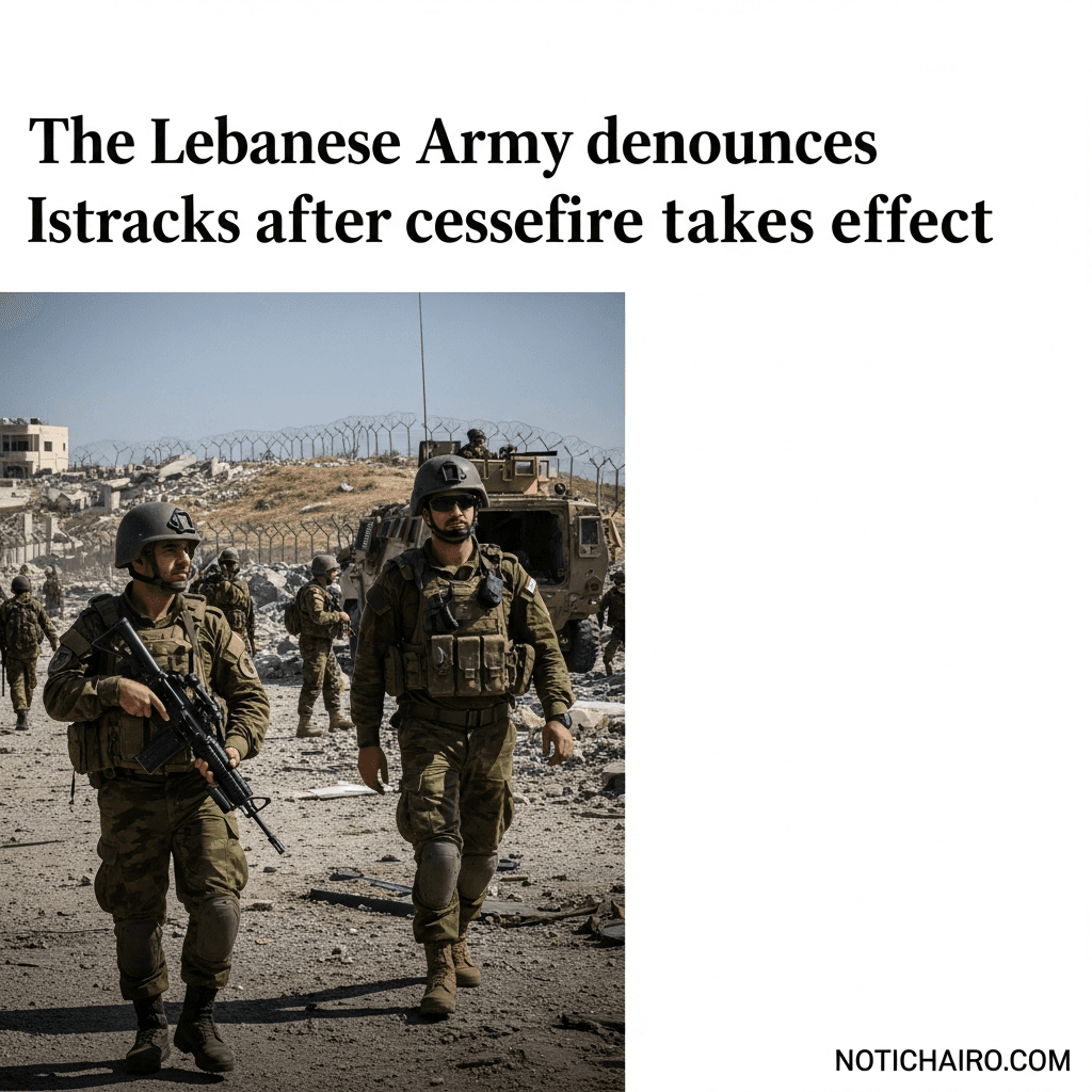 El Ejército de Líbano denuncia ataques de Israel tras la entrada en vigor del alto el fuego