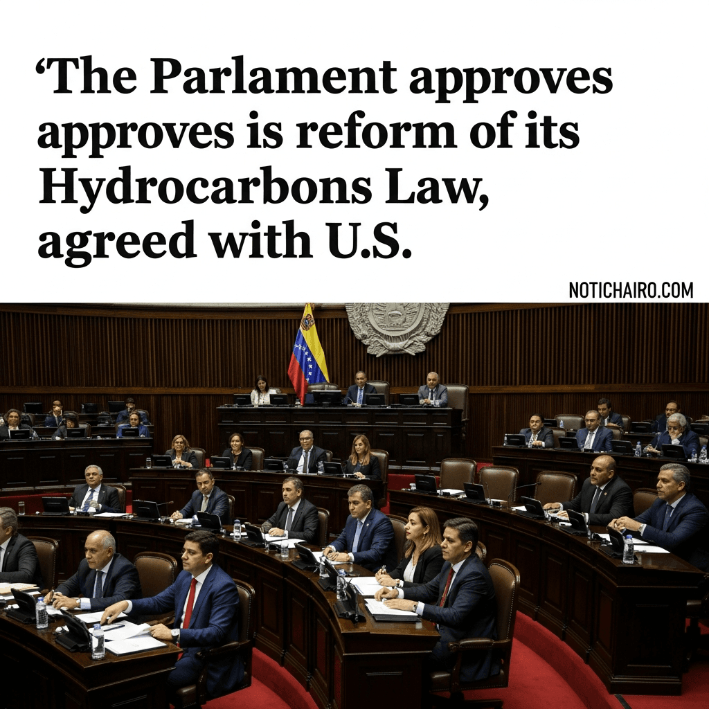 El Parlamento de Venezuela aprueba una reforma a su Ley de Hidrocarburos, acordada con EE. UU.