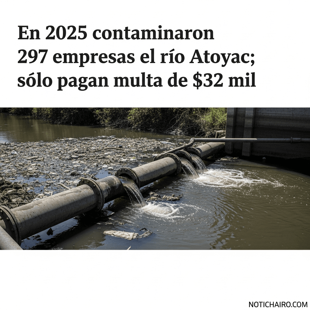 En 2025 contaminaron 297 empresas el río Atoyac; sólo pagan multa de $32 mil