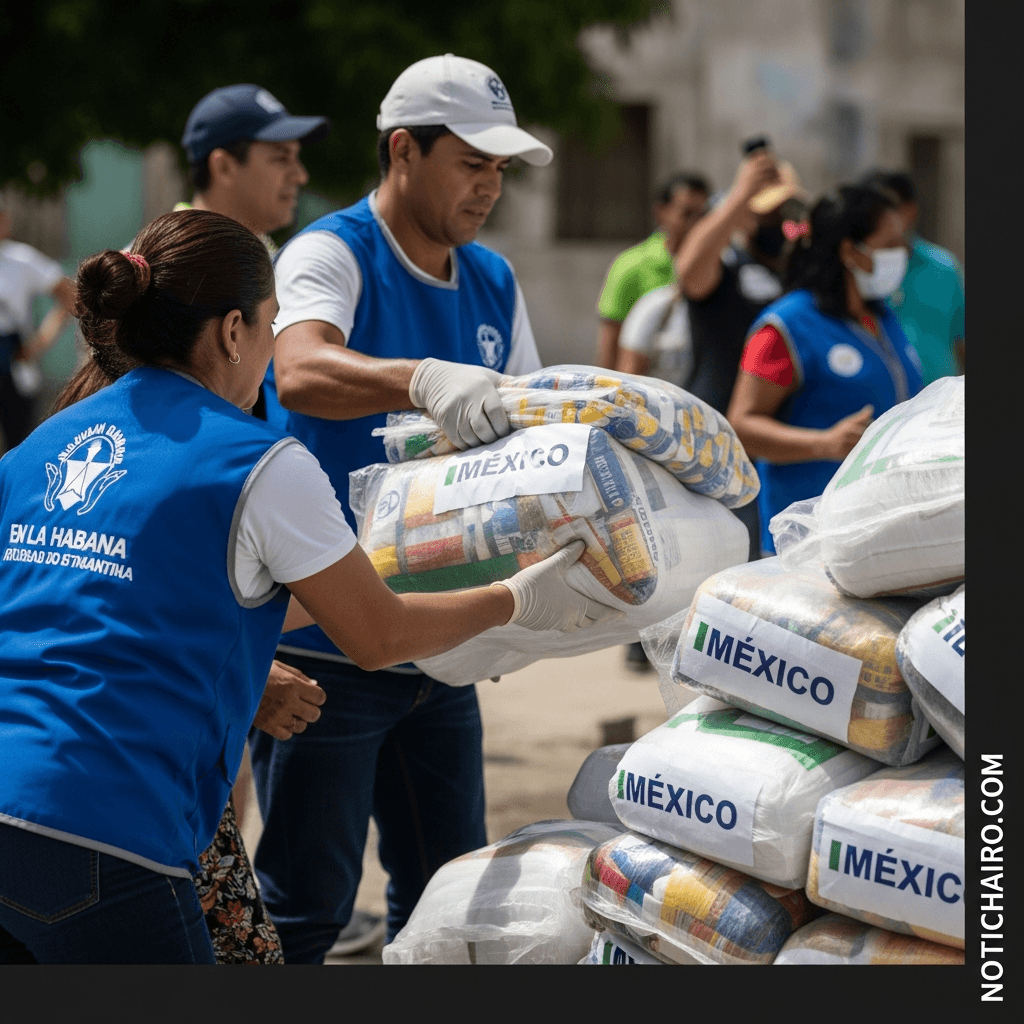 En La Habana, toneladas de ayuda humanitaria enviadas por México