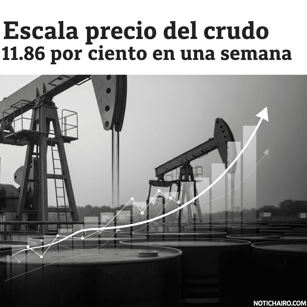 Escala precio del crudo 11.86 por ciento en una semana