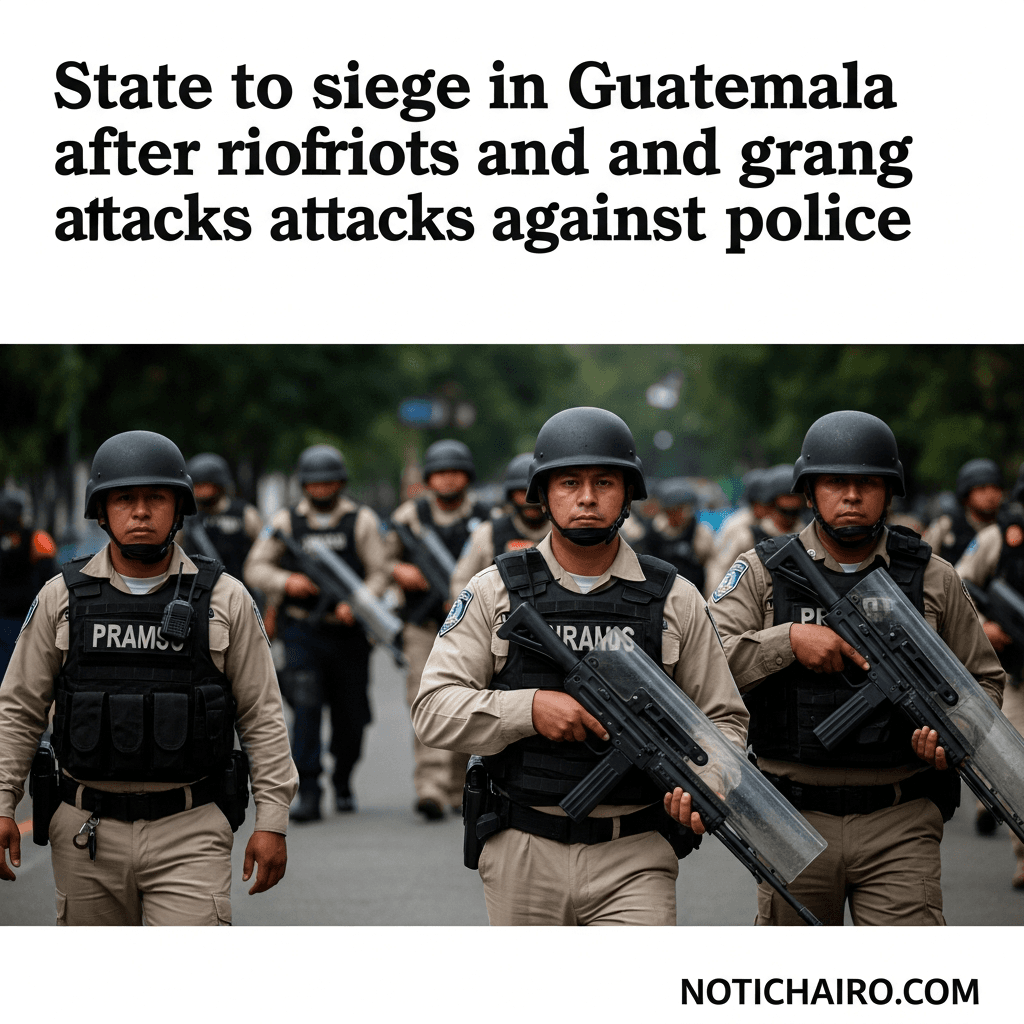 Estado de sitio en Guatemala tras motines en cárceles y ataques de pandillas contra policías