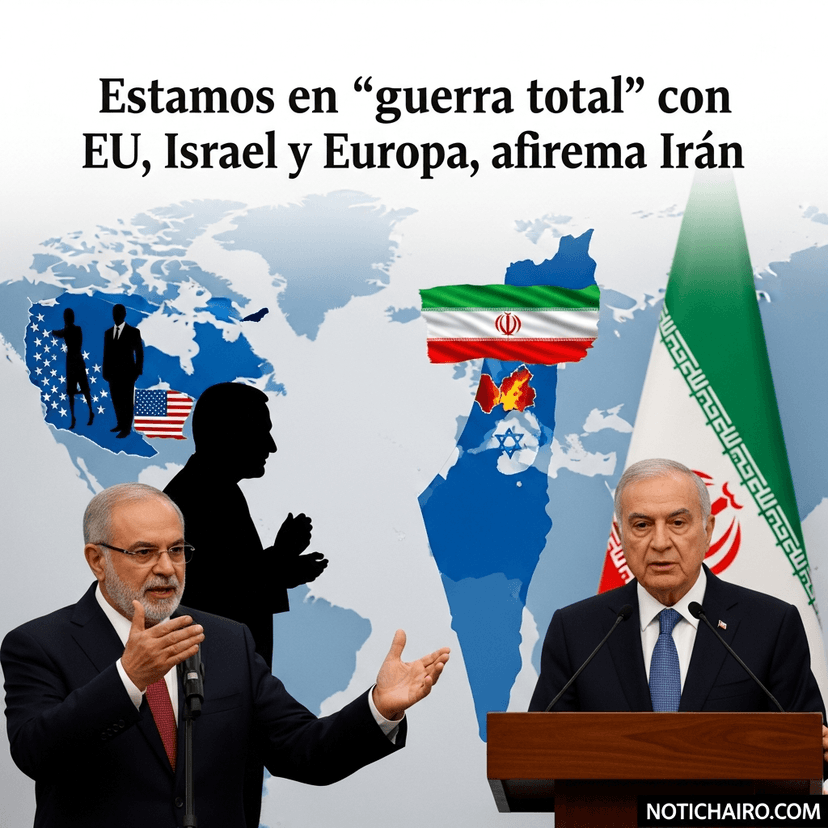 Estamos en “guerra total” con EU, Israel y Europa, afirma Irán