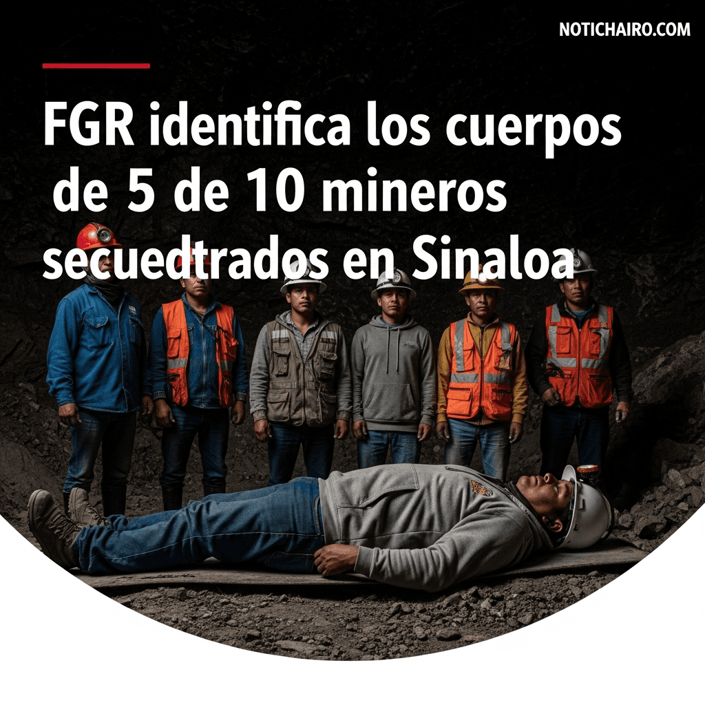 FGR identifica los cuerpos de 5 de los 10 mineros secuestrados en Sinaloa