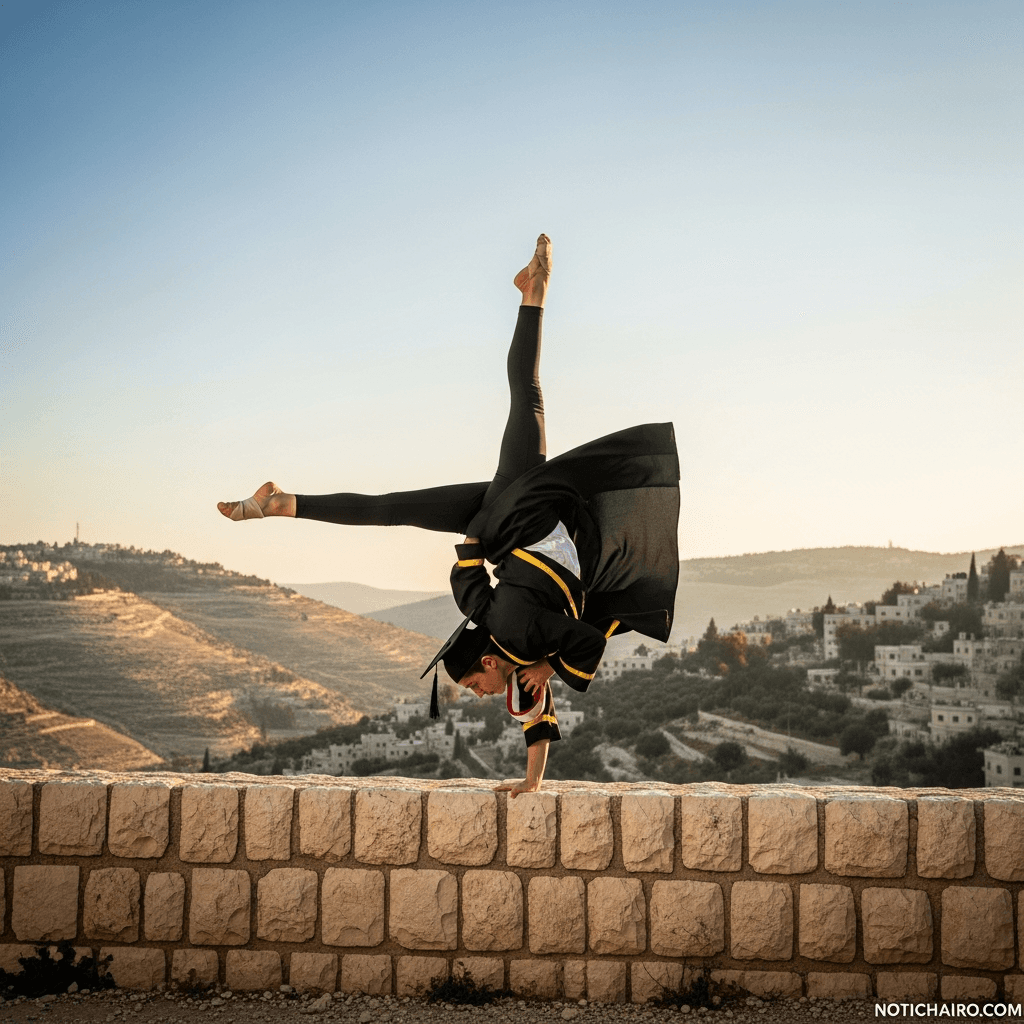 Graduación de acróbata en Cisjordania