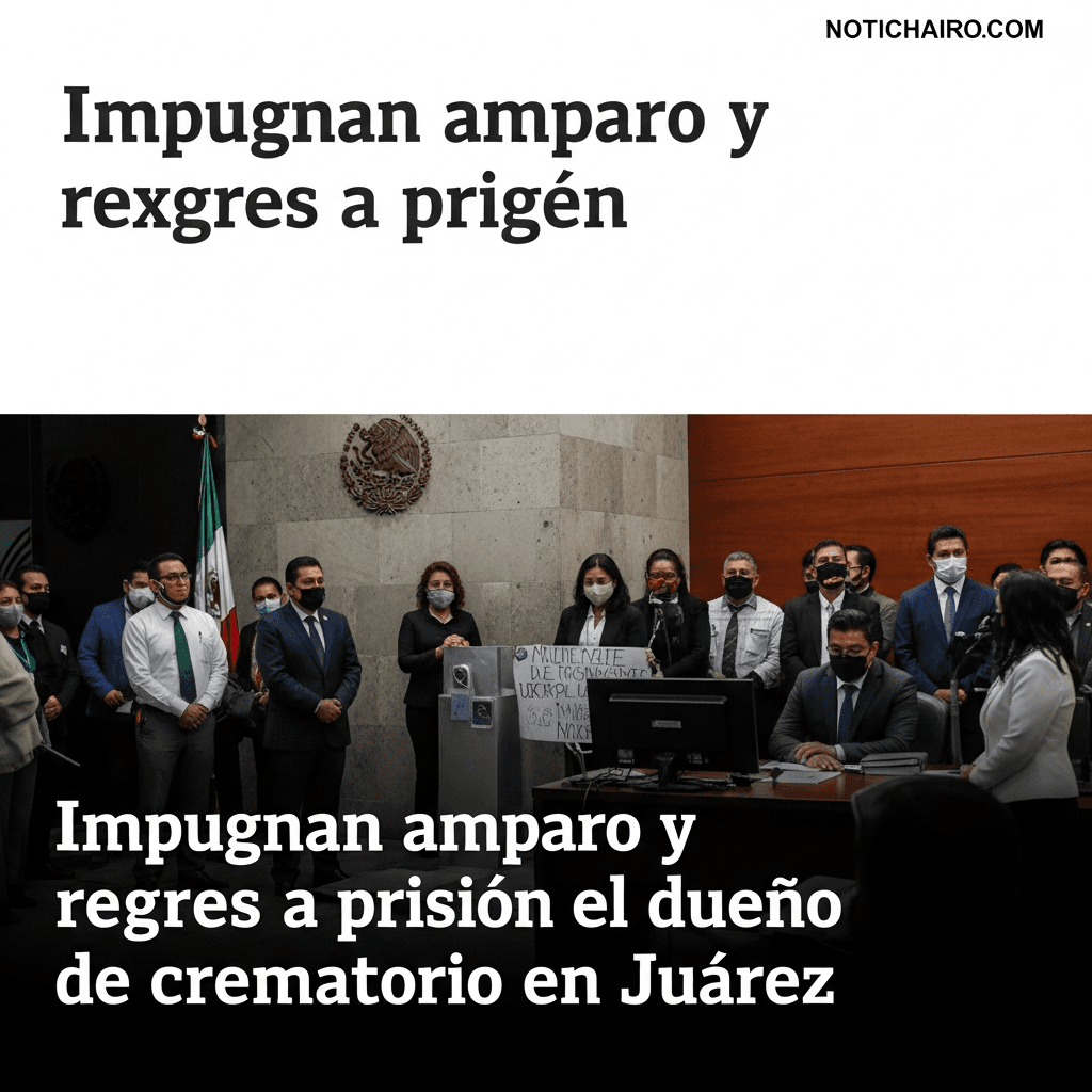 Impugnan amparo y exigen regrese a prisión el dueño de crematorio en Juárez