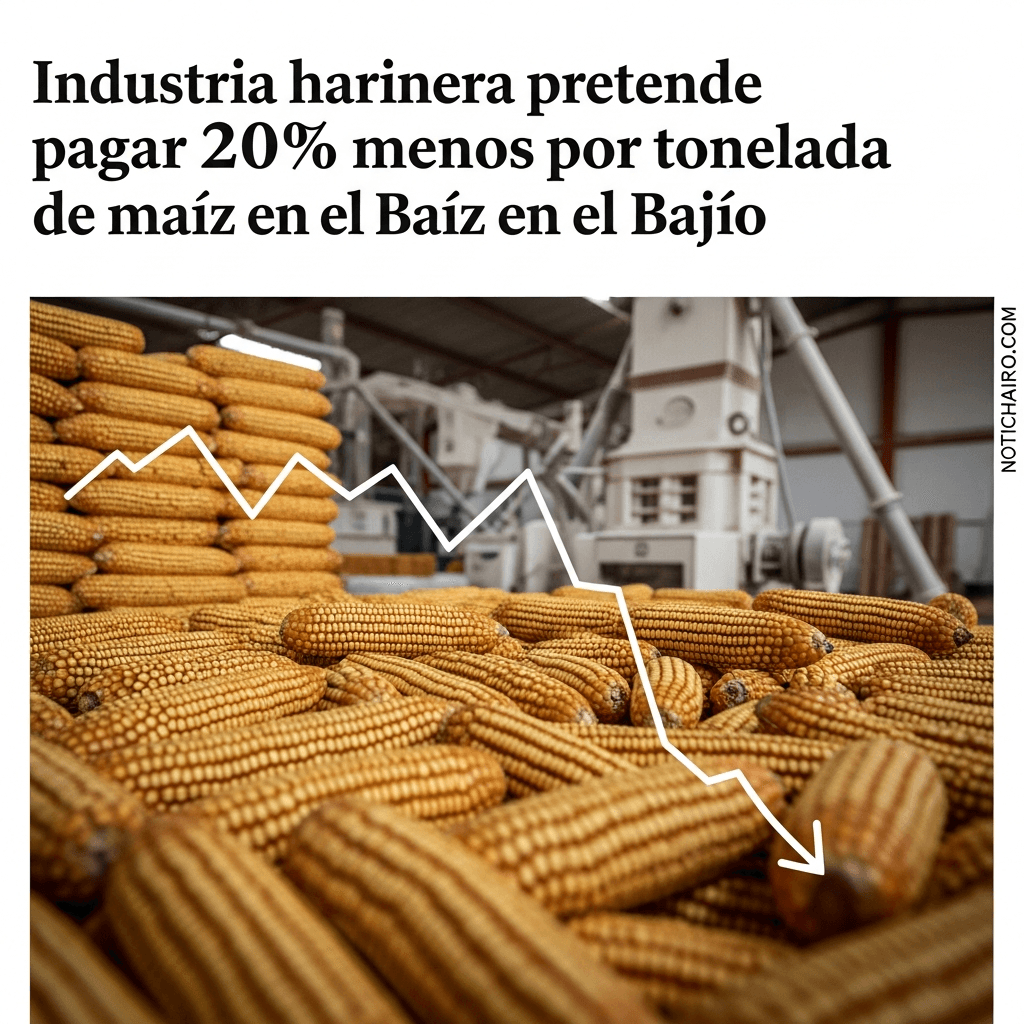 Industria harinera pretende pagar 20% menos por tonelada de maíz en el Bajío