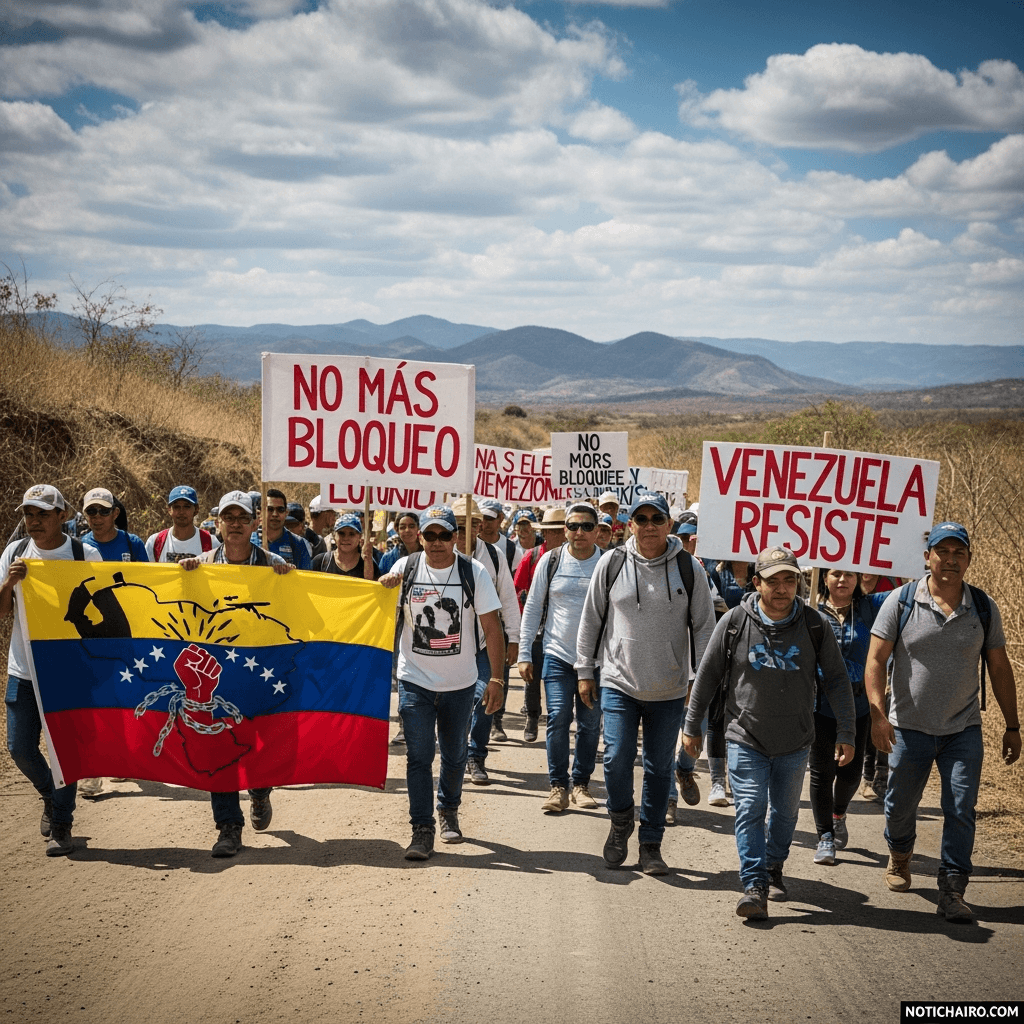 Inician en Venezuela peregrinación contra bloqueo de EU