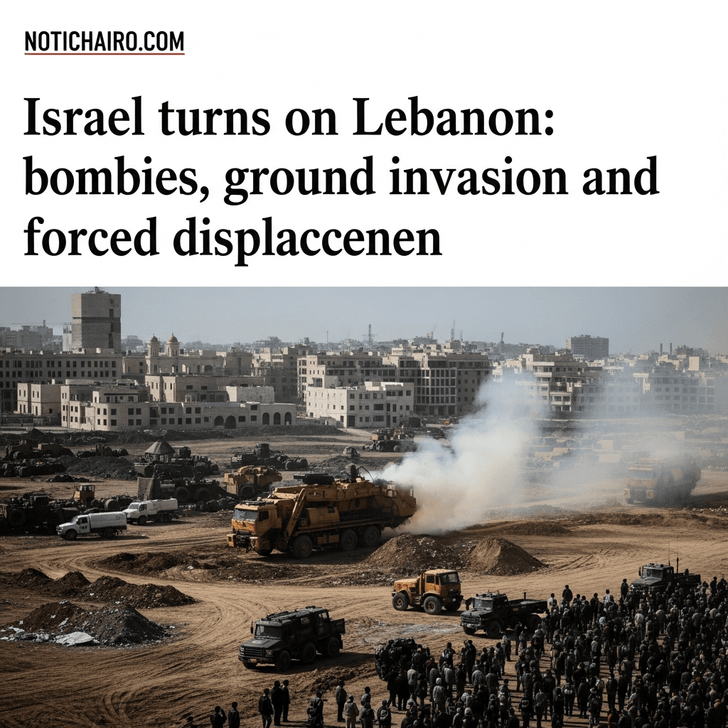 Israel se ensaña contra Líbano: bombardeos, invasión terrestre y desplazamiento forzado