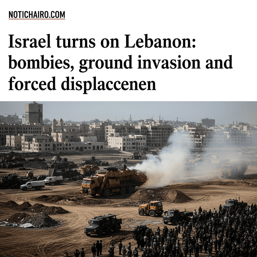 Israel se ensaña contra Líbano: bombardeos, invasión terrestre y desplazamiento forzado
