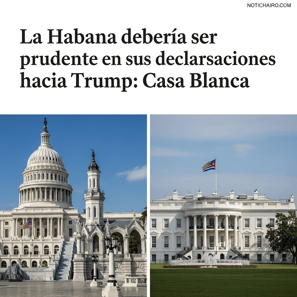 La Habana debería ser prudente en sus declaraciones hacia Trump: Casa Blanca
