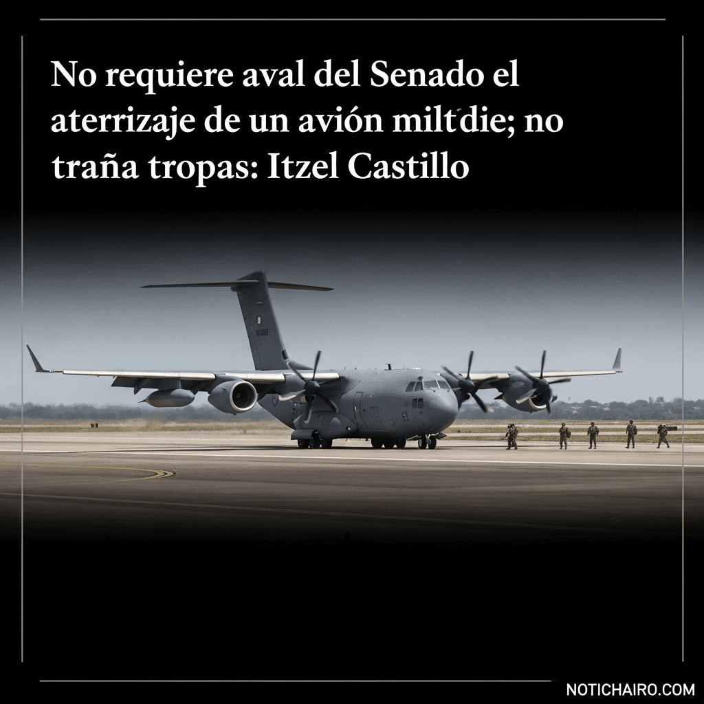 No requiere aval del Senado el aterrizaje de un avión militar; no traía tropas: Itzel Castillo