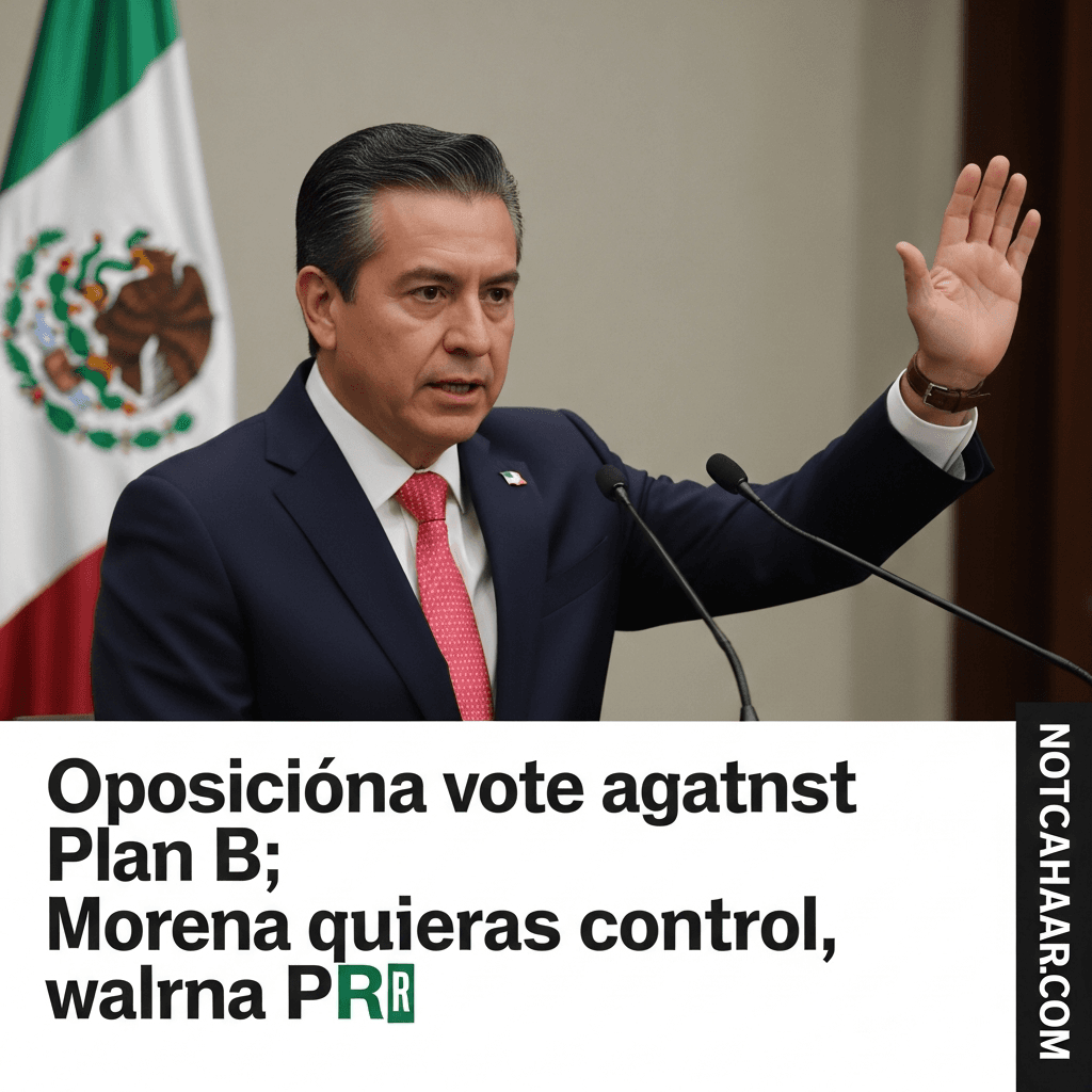 Oposición votará contra el plan B; Morena quiere control, advierte el PRI