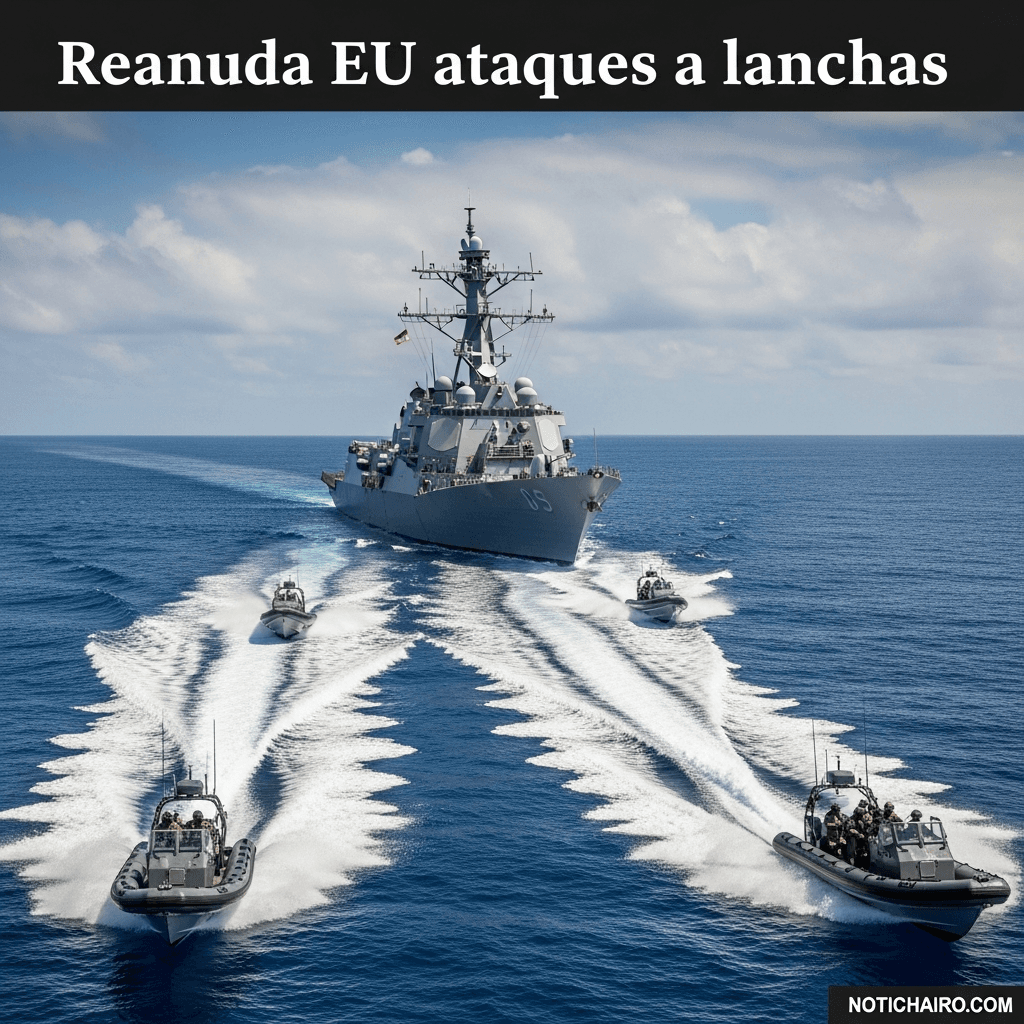 Reanuda EU ataques a lanchas
