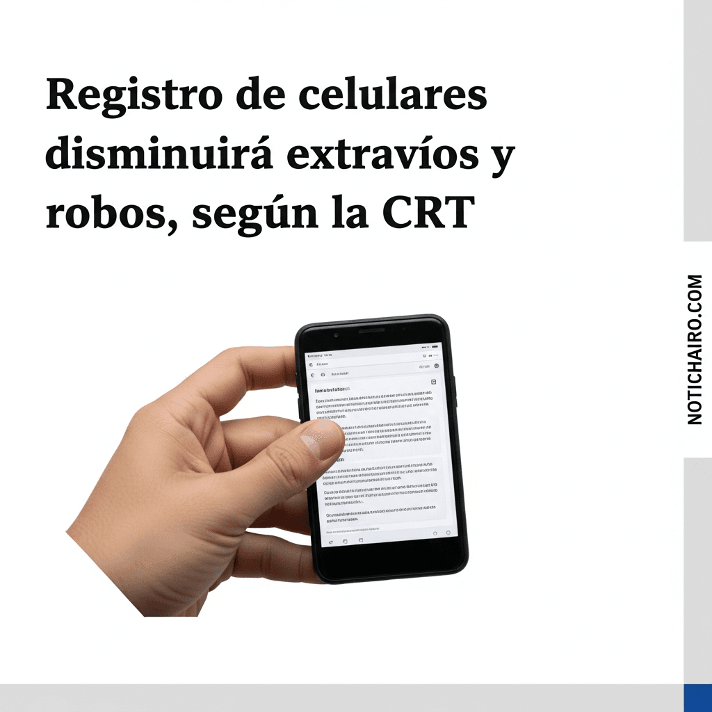 Registro de celulares disminuirá extravíos y robos, según la CRT