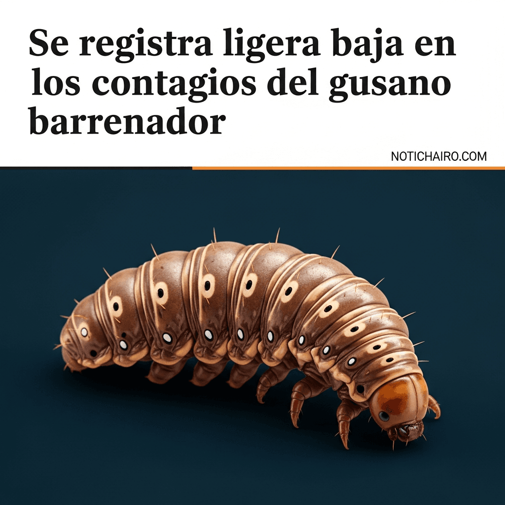 Se registra ligera baja en los contagios del gusano barrenador