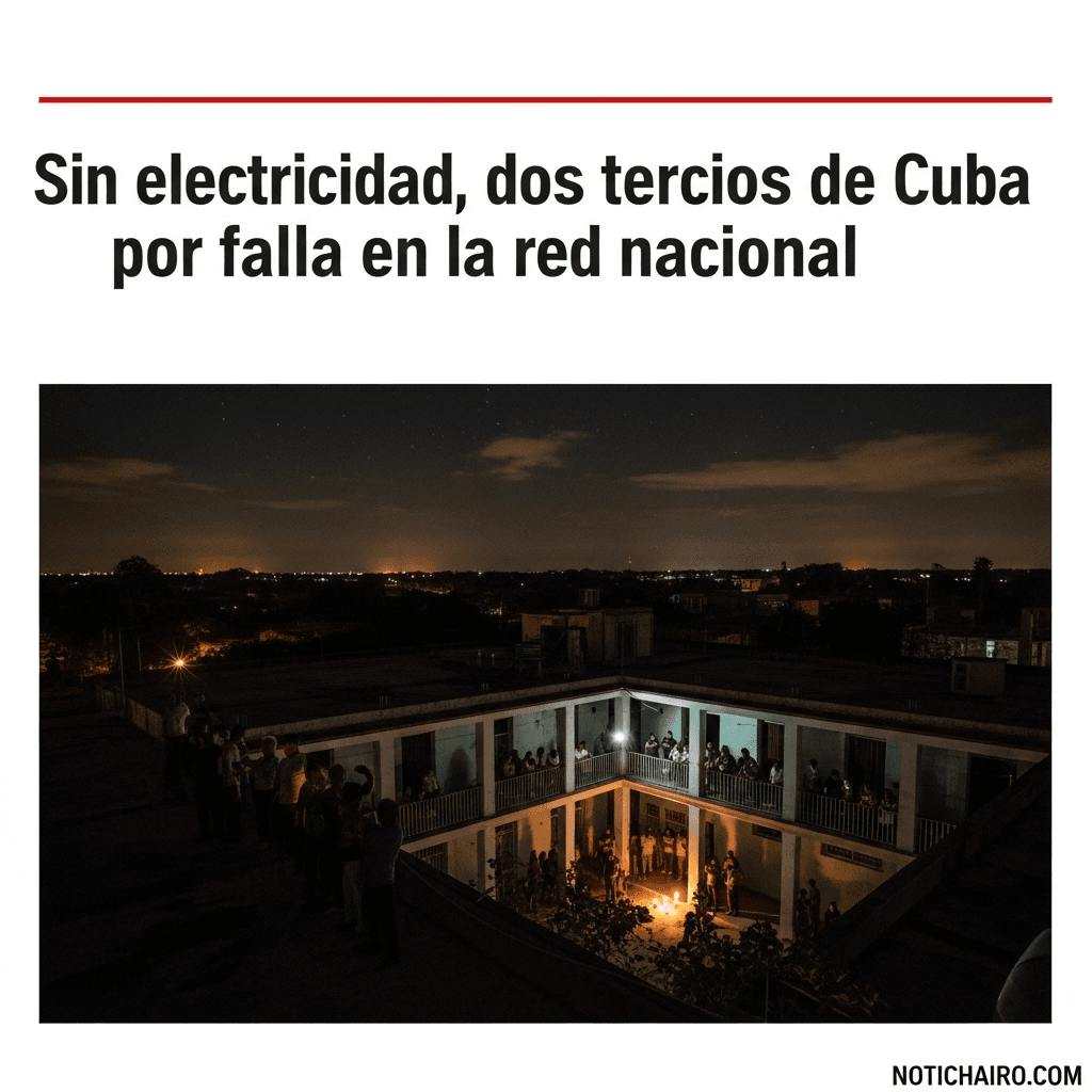 Sin electricidad, dos tercios de Cuba por falla en la red nacional