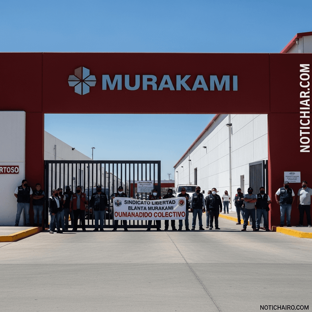 Sindicato Libertad bloquea acceso a la planta de Murakami en Zacatecas; pelea titularidad del contrato colectivo de trabajo