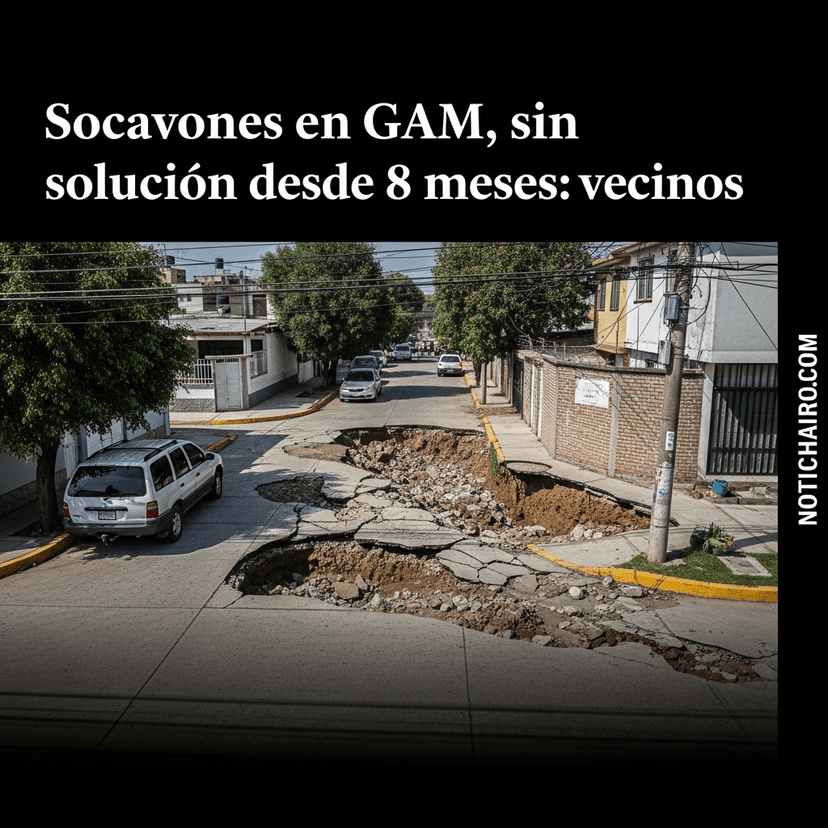 Socavones en GAM, sin solución desde hace 8 meses: vecinos