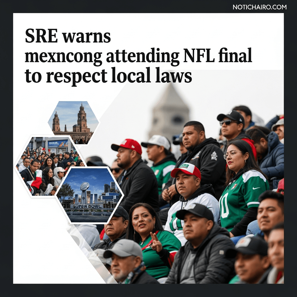 SRE advierte a mexicanos que acudirán a la final de la NFL respetar leyes locales